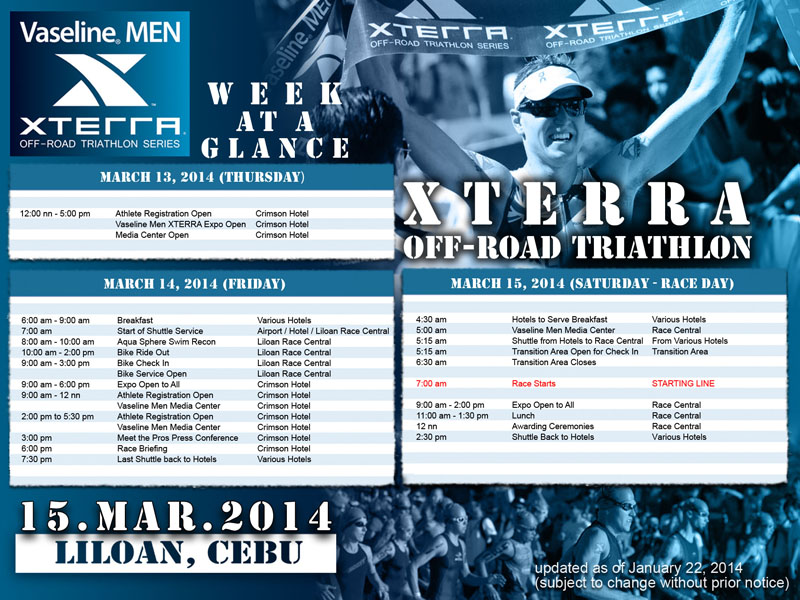 vaseline-men-xterra-off-road-triathlon-2014-schedule