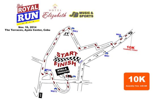 Hotel-Elizabeth-Cebu's-3rd-Royal-Run-10K-Map