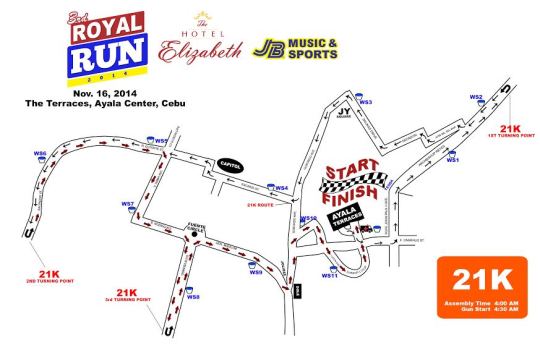 Hotel-Elizabeth-Cebu's-3rd-Royal-Run-21K-Map