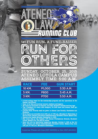 Ateneo-law-running-club-fun-run-poster