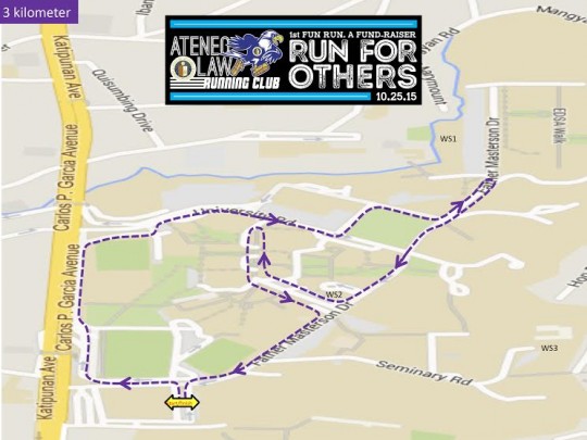 Ateneo-law-running-club-fun-run-route-map-3k