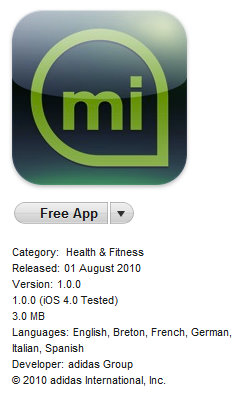 adidas micoach iphone app