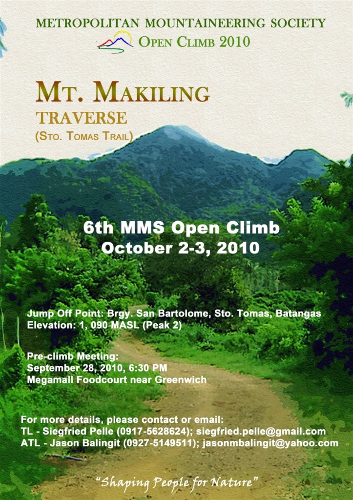 Mt. Makiling 2010 Poster Mt. Makiling 2010 Poster