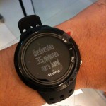 trying on the Suunto M5 HRM