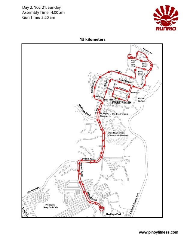 Run United 15K Race Map