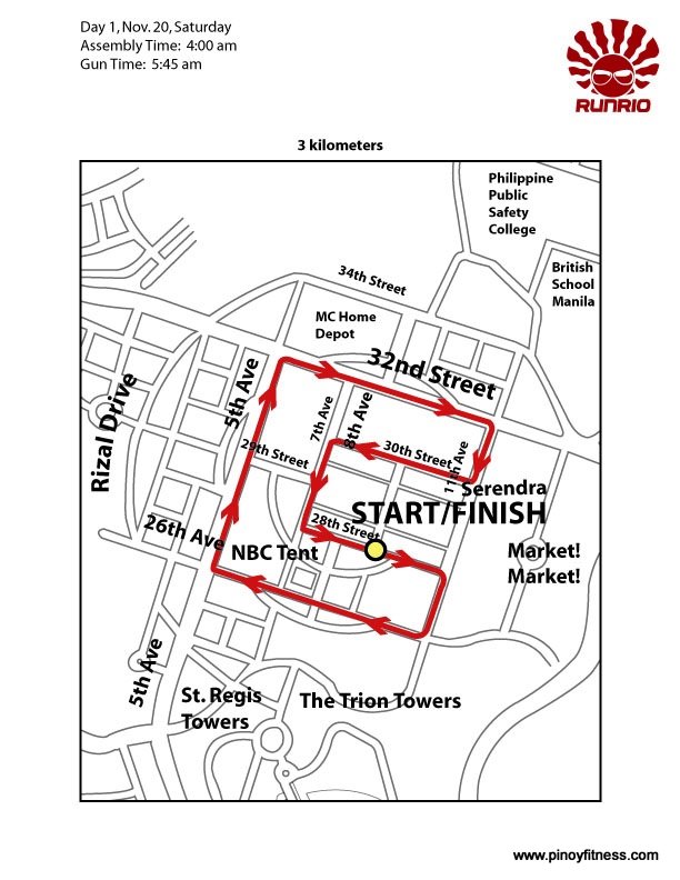 run united 3K race maps