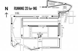 ING Running 20 - Race Route Map, Singlet and Shirt Design | Pinoy Fitness