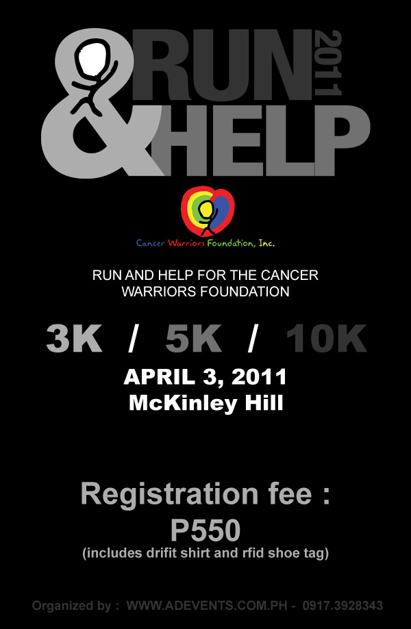 Run for Help for Cancer Warrior Foundation Poster