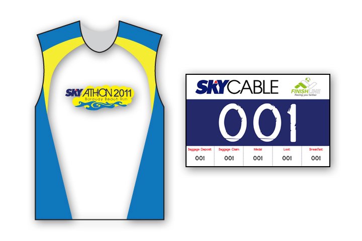 skyathon 2011 - singlet and bib