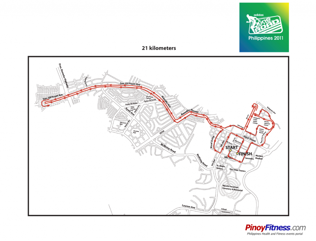 Adidas KOTR 2011 - 21K Race Map