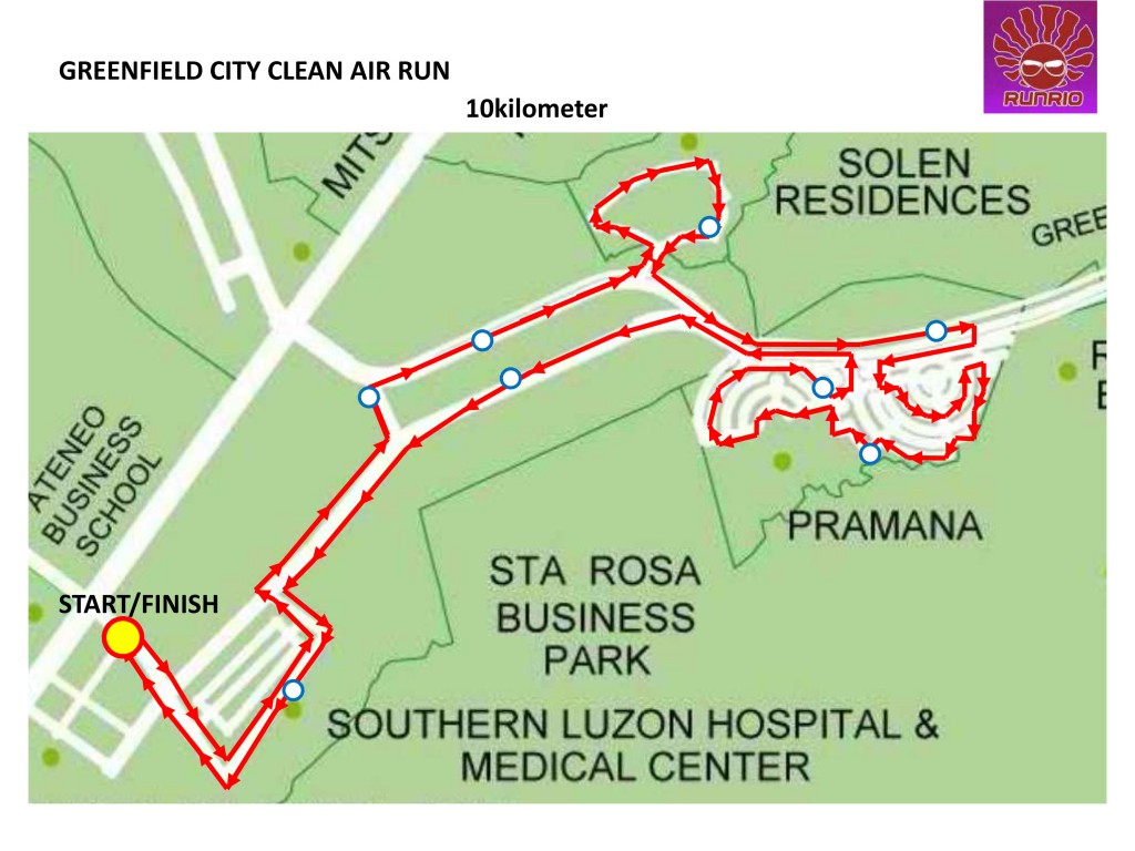GREENFIELD CITY CLEAN AIR RUN 10K Map