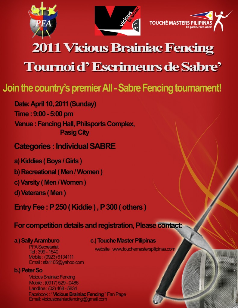VBF Tournoi d'Escrimeurs de Sabre official poster