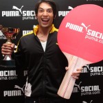 puma social – Luke Jickain wearing a T7 Track Jacket hamming it up