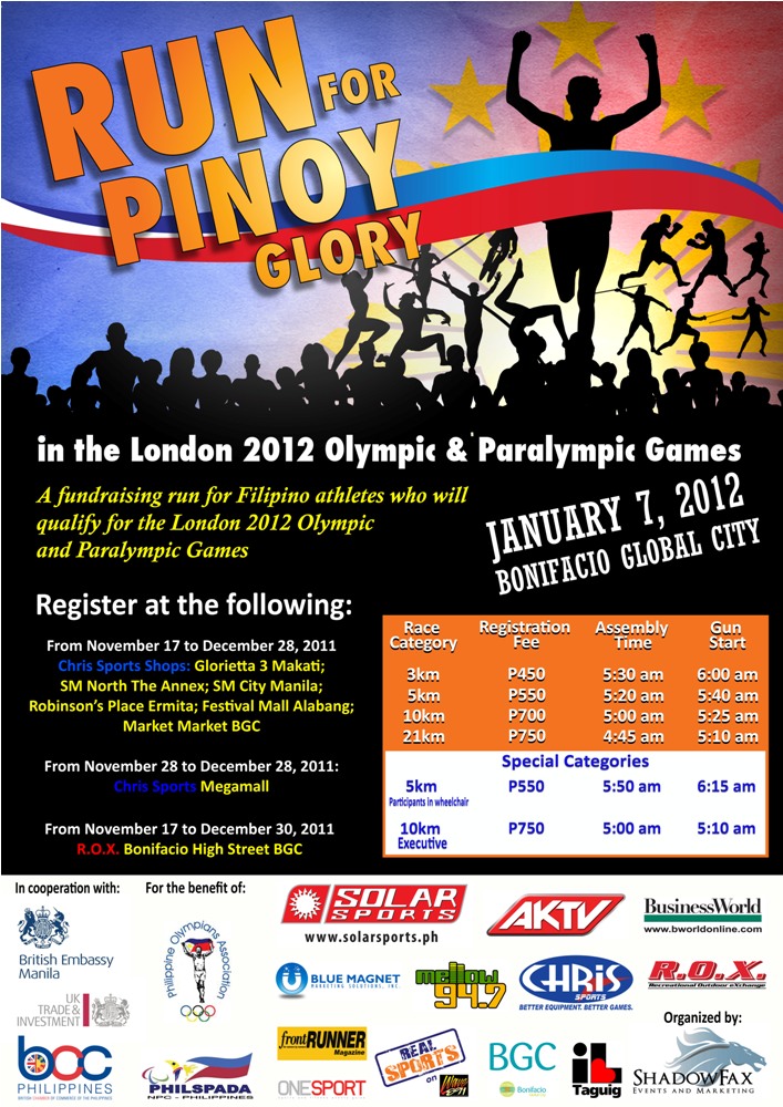 free race kits for run for pinoy glory