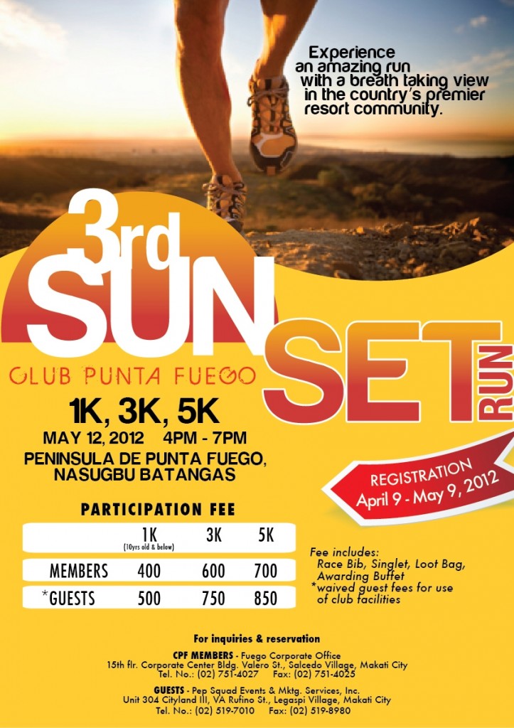 3rd Punta Fuego SunSet Run 2012 race results and photos