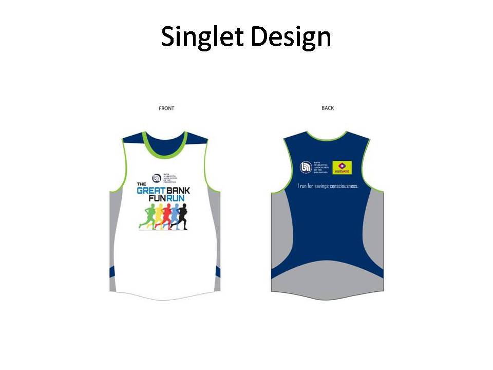 THE GREAT BANK FUN RUN singlet 2012