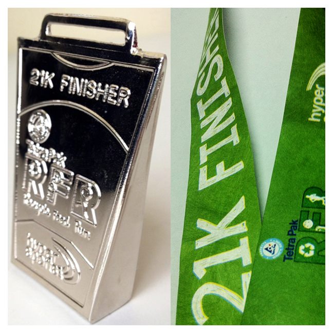 21K Finisher's Medal - tetrapak