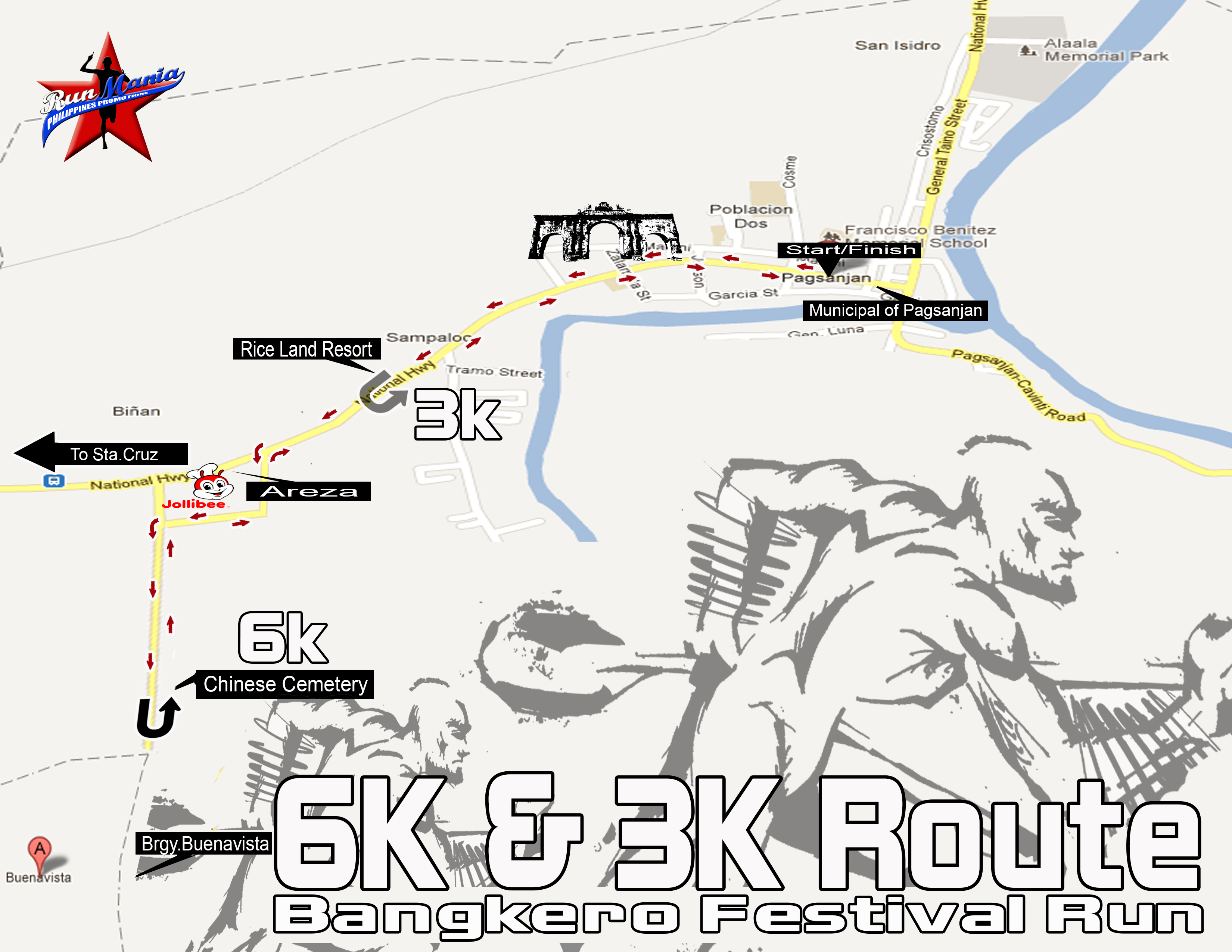 bangkero-festival-run-2013-3k-6k-route-map