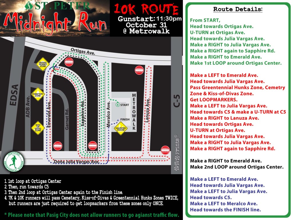 MidnightRunMap - 10K Detailed