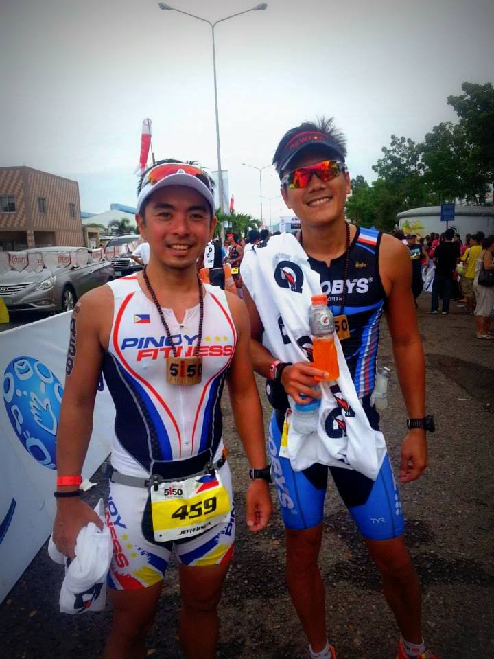 with Sir Toby who completed his first Olympic Distance Triathlon as well!