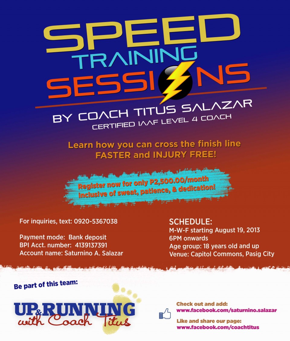 Speed Training Sessions with Coach Titus Salazar Pinoy Fitness