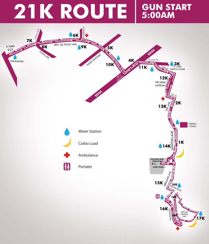 21k Route map