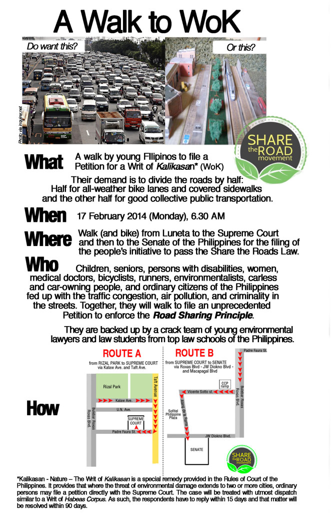 Walk to WoK - share the road movement 2014 poster 1