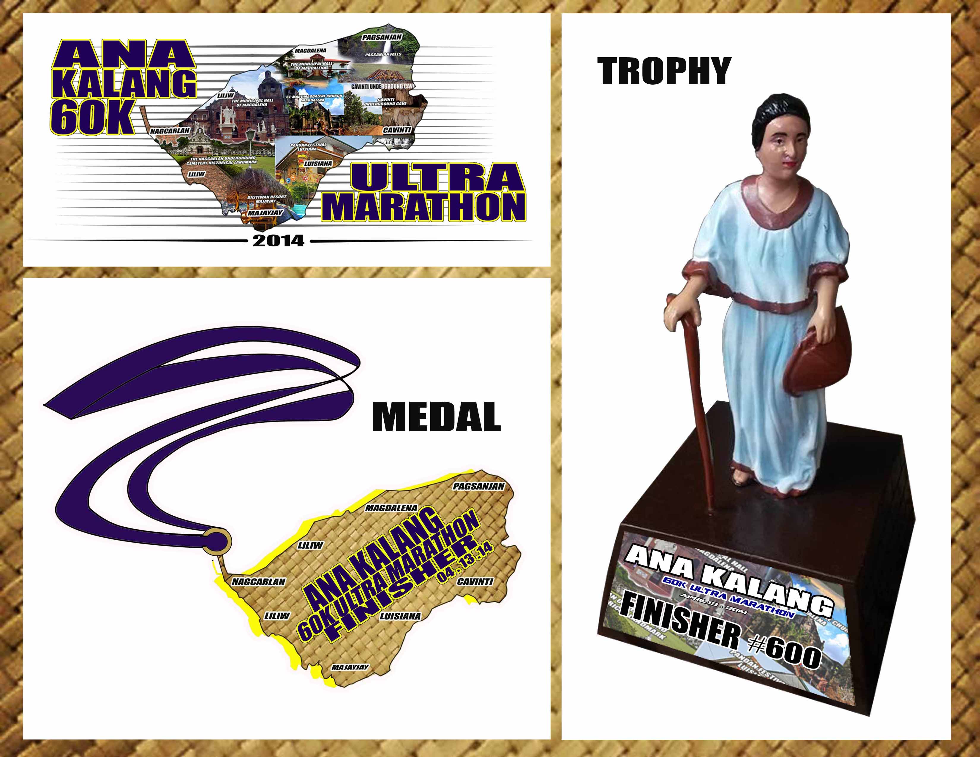 ana-kalang -60K-ultra-marathon-2014-medal-trophy