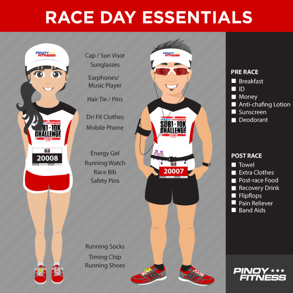 Race Day Running Essentials / Checklist Pinoy Fitness