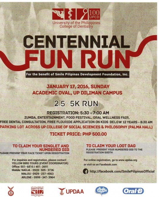 UP-College-of-Dentistry-Centennial-Fun-Run-poster