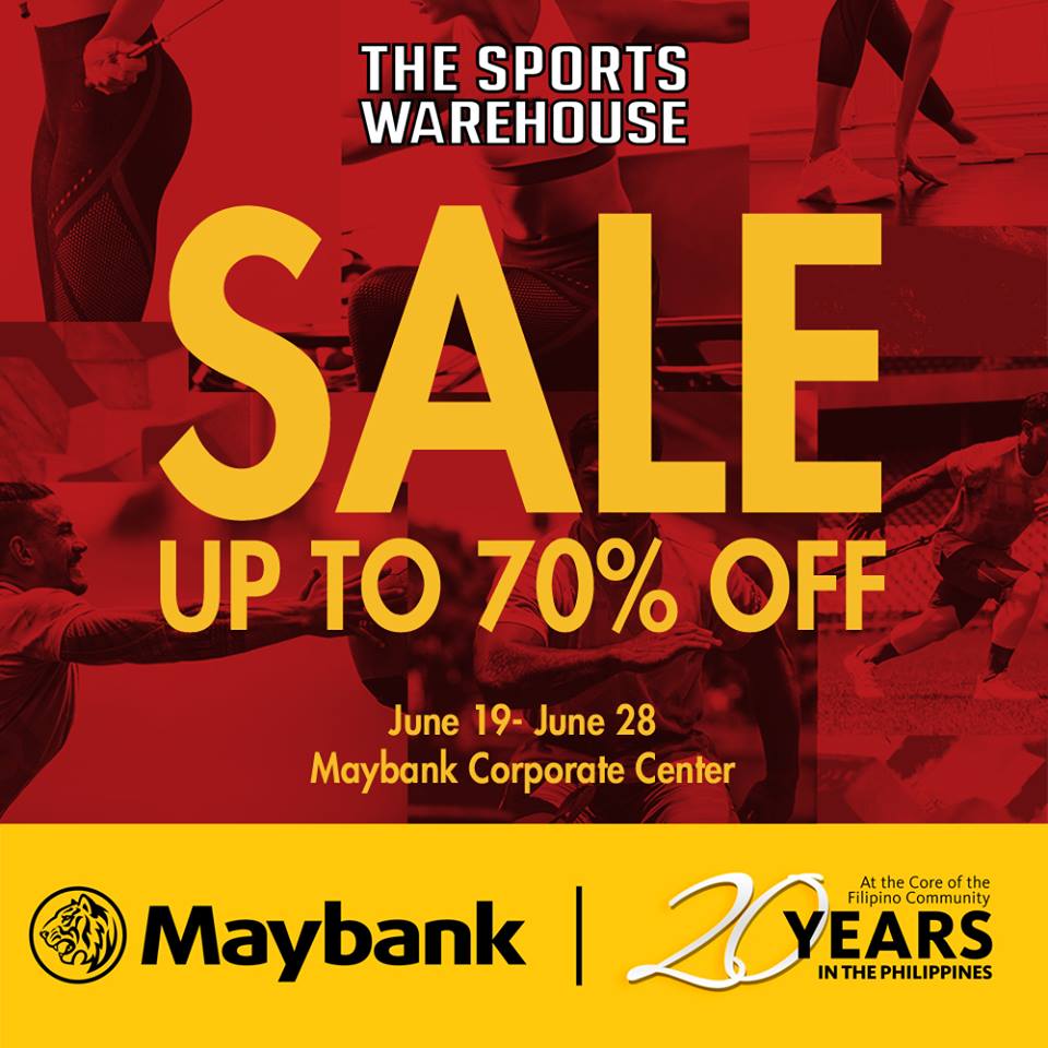 Sports Warehouse Pop Up Sale in Maybank BGC Pinoy Fitness