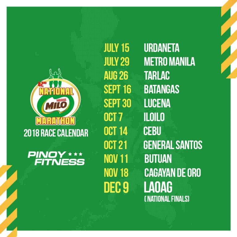Milo Marathon 2018 Race Schedule Pinoy Fitness