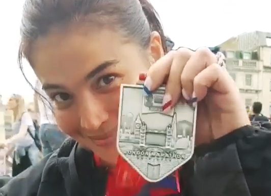 Anne Curtis Just Finished the London Marathon!