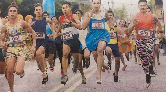 Look: Men and Women Raced in Stilettos in the annual Tour de Takong!
