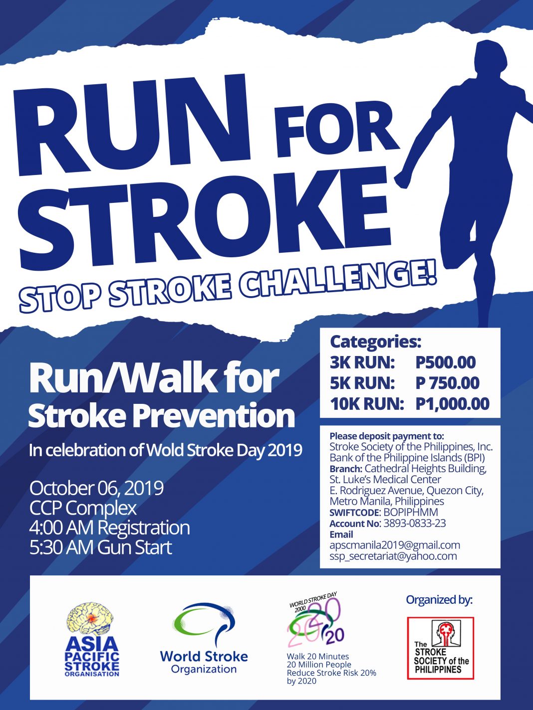 RUN FOR STROKE Stop Stroke Challenge 2019 in CCP Pinoy Fitness