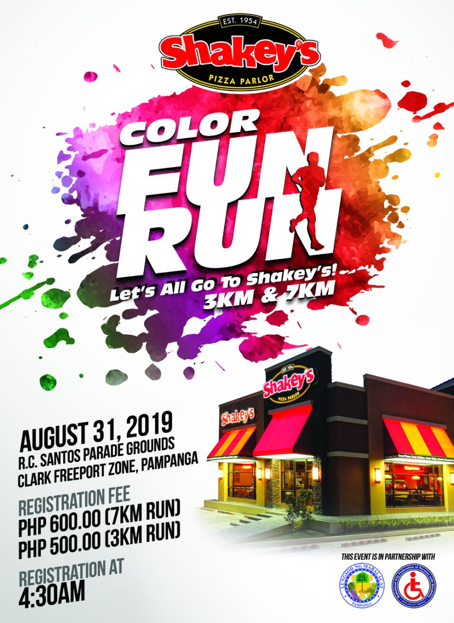 Shakey's Line Color Shakey's Color Fun Run 2019 in Clark, Pampanga | Pinoy Fitness