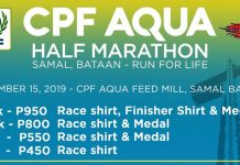CPF AQUA Half Marathon 2019 in Samal Bataan