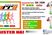 TaRRA Fun Run 2020 in Taytay Rizal