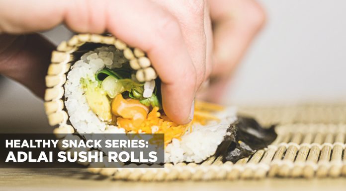 Healthy Snack Recipe: Post-workout adlai sushi rolls