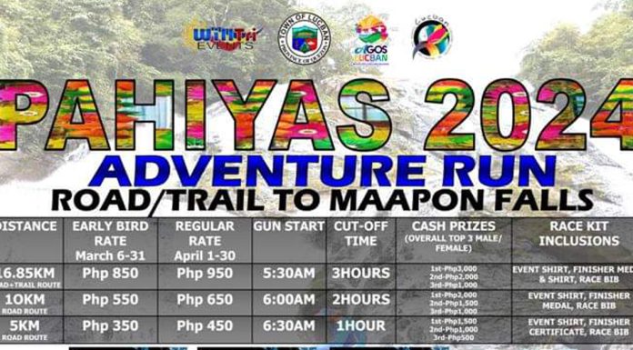 Pahiyas Adventure Run 2024 in Maapon Falls, Quezon