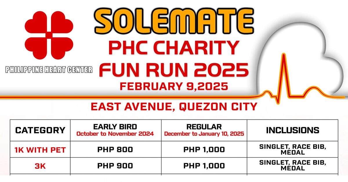 Solemate Philippine Heart Center Charity Fun Run 2025 Pinoy Fitness