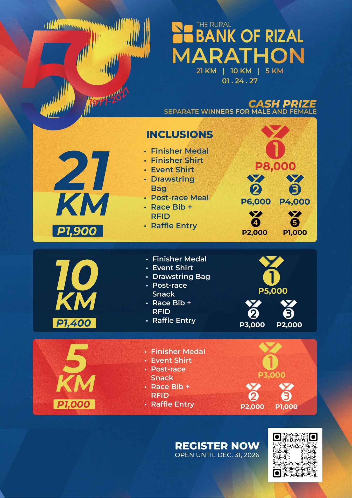 Rural Bank of Rizal Half Marathon 2027