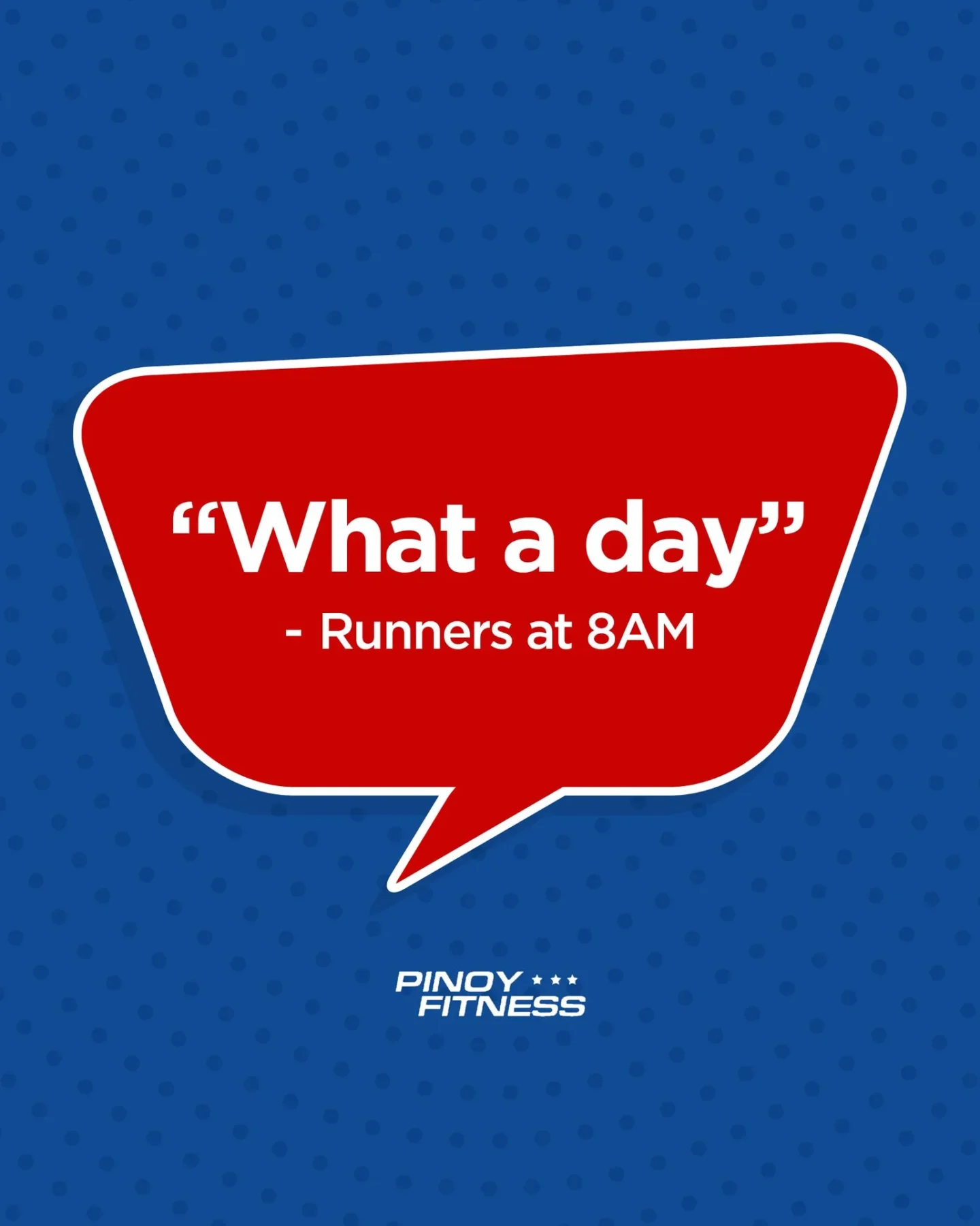 What a day... Runners at 8am